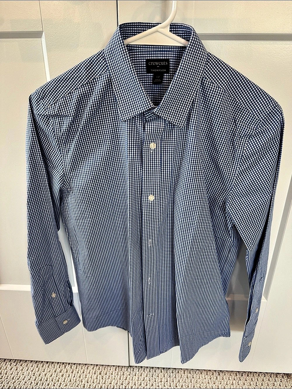 Crewcuts boys Gingham Button Down Size 12 Like New